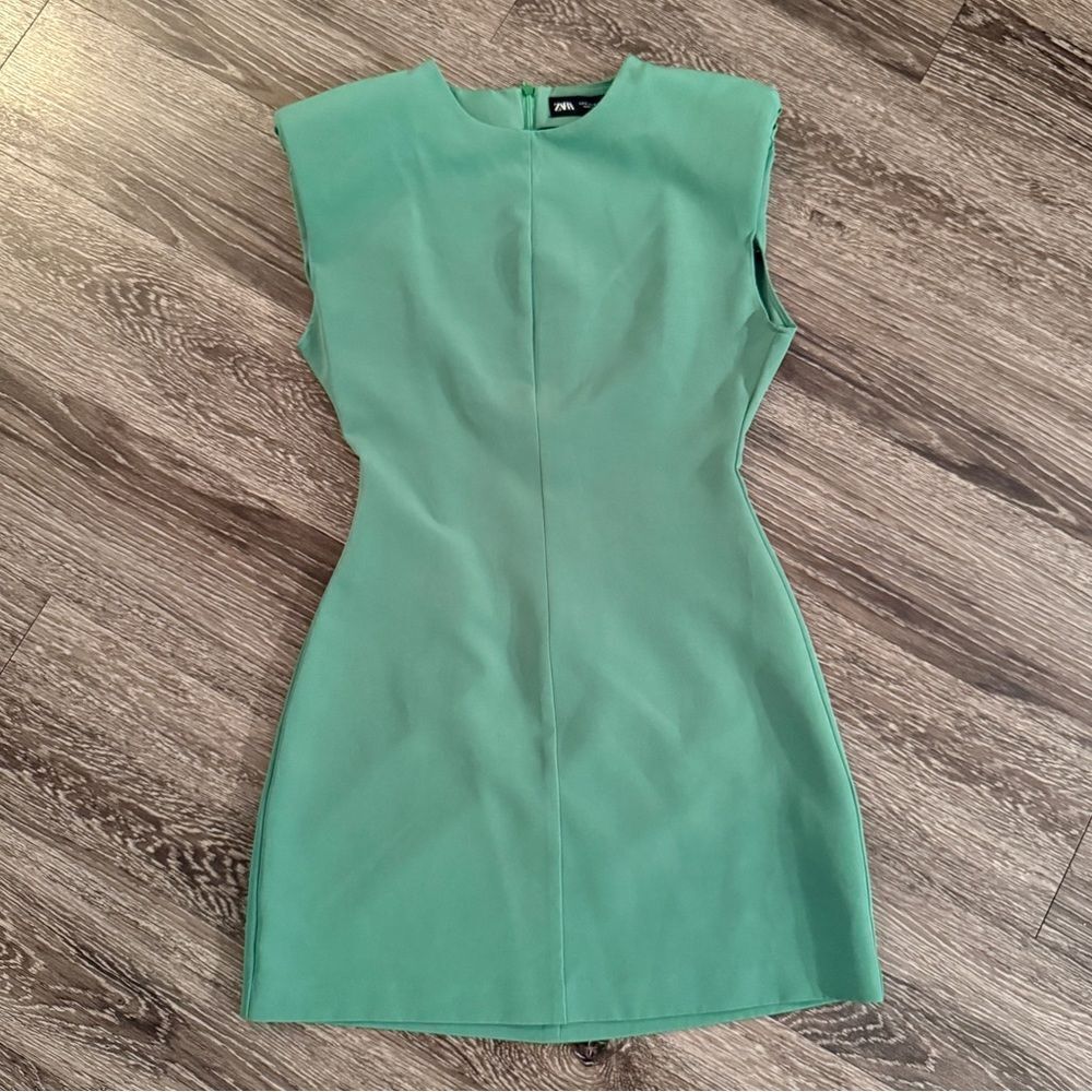 Zara Padded Shoulder Mini Dress